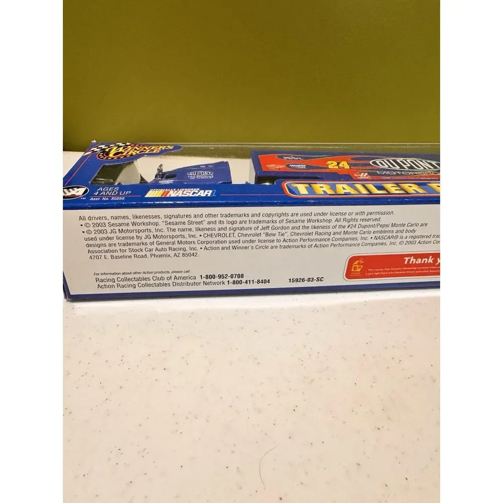Vtg Nascar Winners Circle Jeff Gordon #24 Dupont Trailer Rig Die-Cast 1:64 Flame
